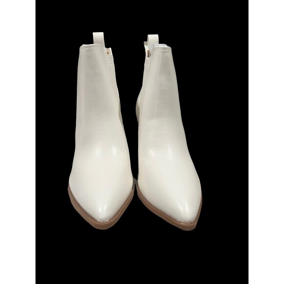 Laicigo Chunky Heel Ankle Block Slip On Short Chelsea Booties, 6 1/2 - Picture 1 of 9